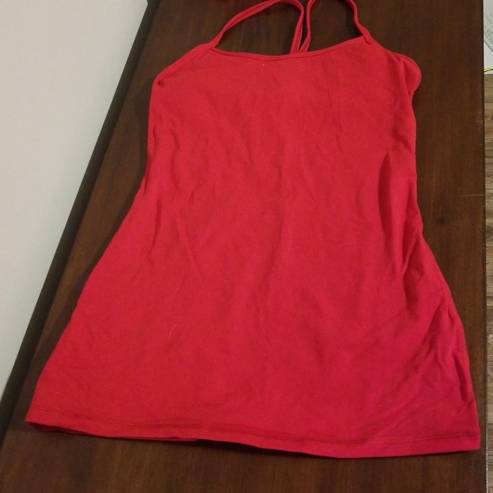 Red Lululemon Y tank